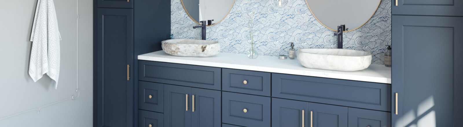 Brooklyn Midnight cabinetry in a finished bathroom setting